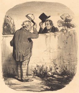 dva dobří sousedé od Honoré Daumier