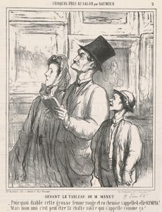 Před obrazem M. Maneta od Honoré Daumier