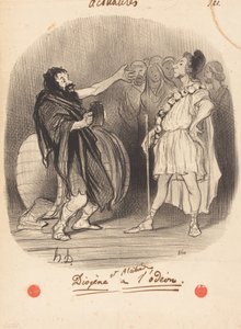 Diogenes a Alkibiades v Odéonu od Honoré Daumier