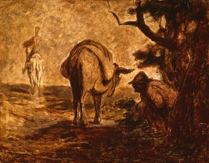 Don Quijote a Sancho Panza se ulevují, c. 1855 od Honoré Daumier