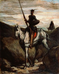 Don Quijote v horách od Honoré Daumier