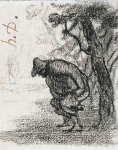 Don Quijote a Sancho Panza za stromem od Honoré Daumier