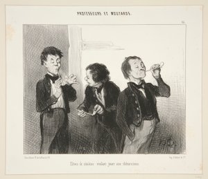 žáci šestých tříd, kteří si chtějí hrát na rétoriku; #15 profesorů a hořčice od Honoré Daumier