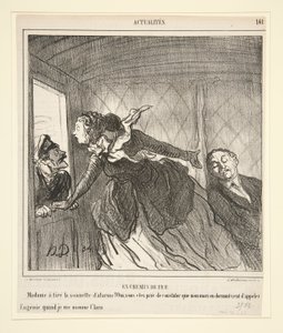 Ve vlaku: Madame zazvonila u dveří od Honoré Daumier