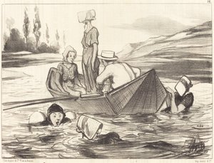 V plné vodě od Honoré Daumier