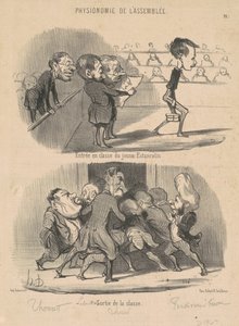 Vstup do třídy mladých Estancelin od Honoré Daumier