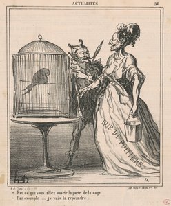 Otevřeš dvířka klece... od Honoré Daumier