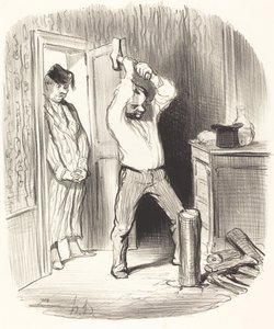 Je bohu dovoleno... štípat dřevo... od Honoré Daumier