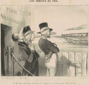 A... Voila... Cestovatelé, kteří nás míjejí před nosem! od Honoré Daumier