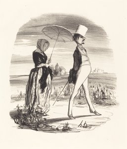 A tomu říkáme sestupování po řece života... od Honoré Daumier