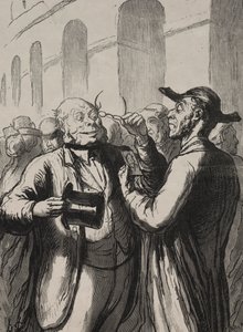Univerzální výstava: Prohlídka fotografií u turniketů.... od Honoré Daumier