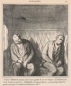 Pojďme předstírat spánek... od Honoré Daumier