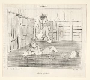 Špatná pozice!!! z The Bathers od Honoré Daumier