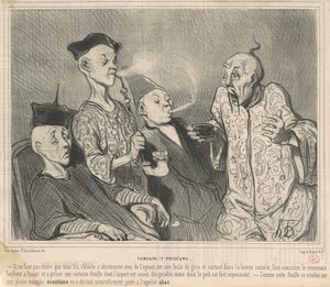 Kuřáci a šňupači od Honoré Daumier