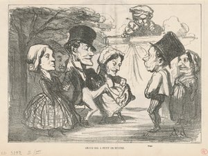 Velký ples s malým orchestrem... (recto); Generální partnerství (zpět) od Honoré Daumier