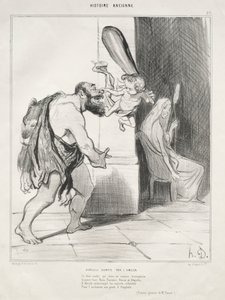 Herkules zkrocený láskou od Honoré Daumier