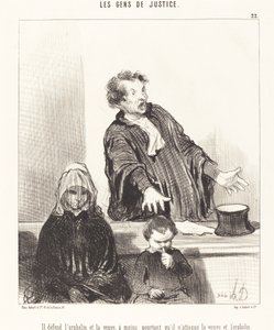 Brání sirotka a vdovu, pokud... od Honoré Daumier