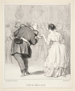 Dělá potěšení z plesu., od Les Banqueteurs od Honoré Daumier