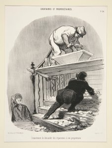 Nepříjemnosti s žádostí o opravu od vašeho pronajímatele, od nájemníků a vlastníků od Honoré Daumier