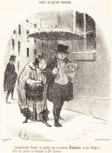 Nevýhoda mít rodiče jménem Babylas... od Honoré Daumier