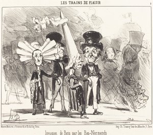 Invaze Dolních Normanů do Paříže od Honoré Daumier