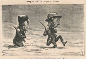 Začínám nacházet... ve sněžném počasí! ... od Honoré Daumier