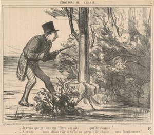 Myslím, že držím zajíce... od Honoré Daumier