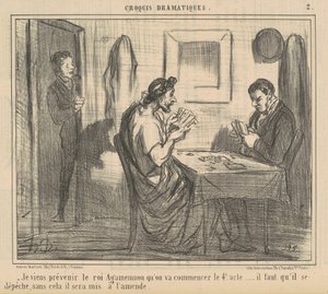 Přišel jsem varovat krále Agamemnona... od Honoré Daumier