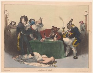 Karikatura evropských velmocí na londýnské konferenci Conference de Londres (název na objektu) od Honoré Daumier