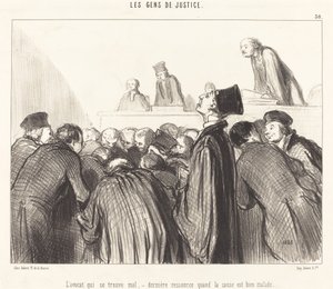 Právník, který je nemocný od Honoré Daumier