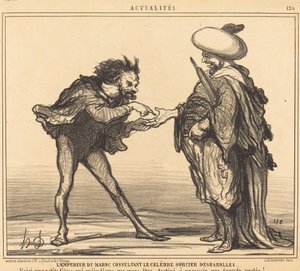 Marocký císař konzultuje... Desbarolles od Honoré Daumier