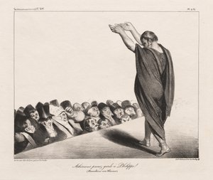 La Caricature, Pl. 454, Athéňané Pozor na Filipa! od Honoré Daumier