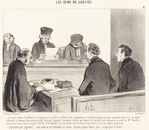 Soud, vyprázdnění porady... od Honoré Daumier