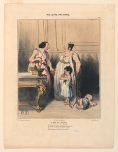 Matka Gracchi, deska 46 z antické historie od Honoré Daumier