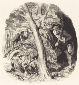 Setkání v lese od Honoré Daumier