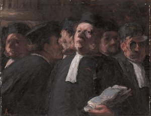 Salle des Pas-perdus v Palais de Justice, od Honoré Daumier