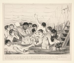 Seina je řeka, která pramení v departementu Cote d od Honoré Daumier