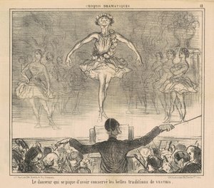 Tanečnice, která se pyšní tím, že udržela... od Honoré Daumier