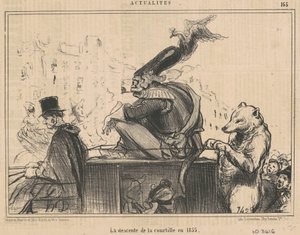 Sestup Courtille v roce 1855 od Honoré Daumier