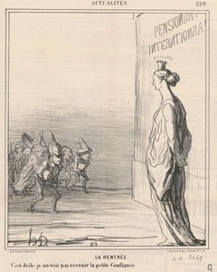 Začátek školního roku od Honoré Daumier