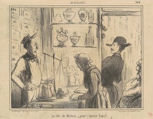 Medusina hlava pro provinilého obchodníka s potravinami od Honoré Daumier