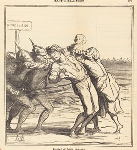 Volání jejich rezerv od Honoré Daumier