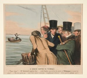 Poslední kapitola Telemacha, z La Caricature (Journal) od Honoré Daumier