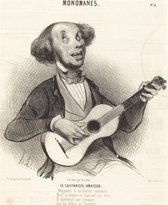 Kytarista-amatér od Honoré Daumier