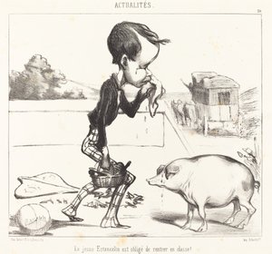 Mladá Estancelin se musí vrátit do třídy! od Honoré Daumier