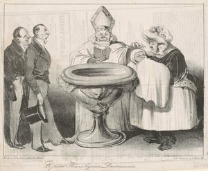 Le Petit Thiers, pokřtěný doktrinář od Honoré Daumier