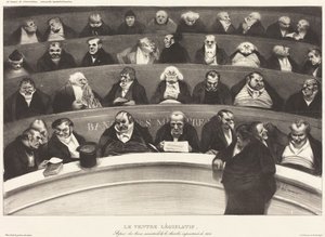 Legislativní břicho od Honoré Daumier