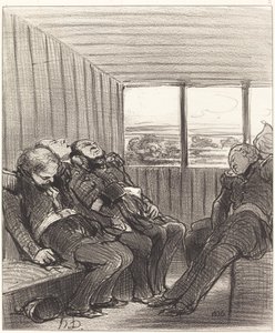 Cesta vlakem... od Honoré Daumier