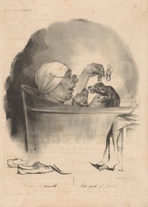 Le bain de famille Rodinná lázeň, 1837. od Honoré Daumier