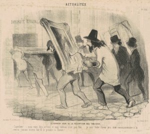 Poslední den přijímání obrazů. Saperlotte. . . Už jsme dorazili a můj obraz není dokončen! od Honoré Daumier
